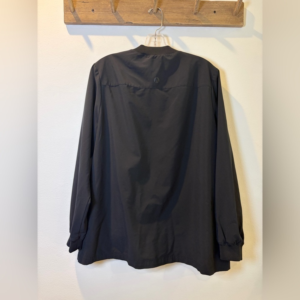 Adar Scrubs for Women Zippered Bomber Scrub Jacket size XL black - Picture 4 of 4